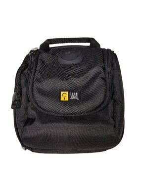Case Logic Portable CD Player Storage Bag Carry Case 6"x6" Zippered Black Nylon